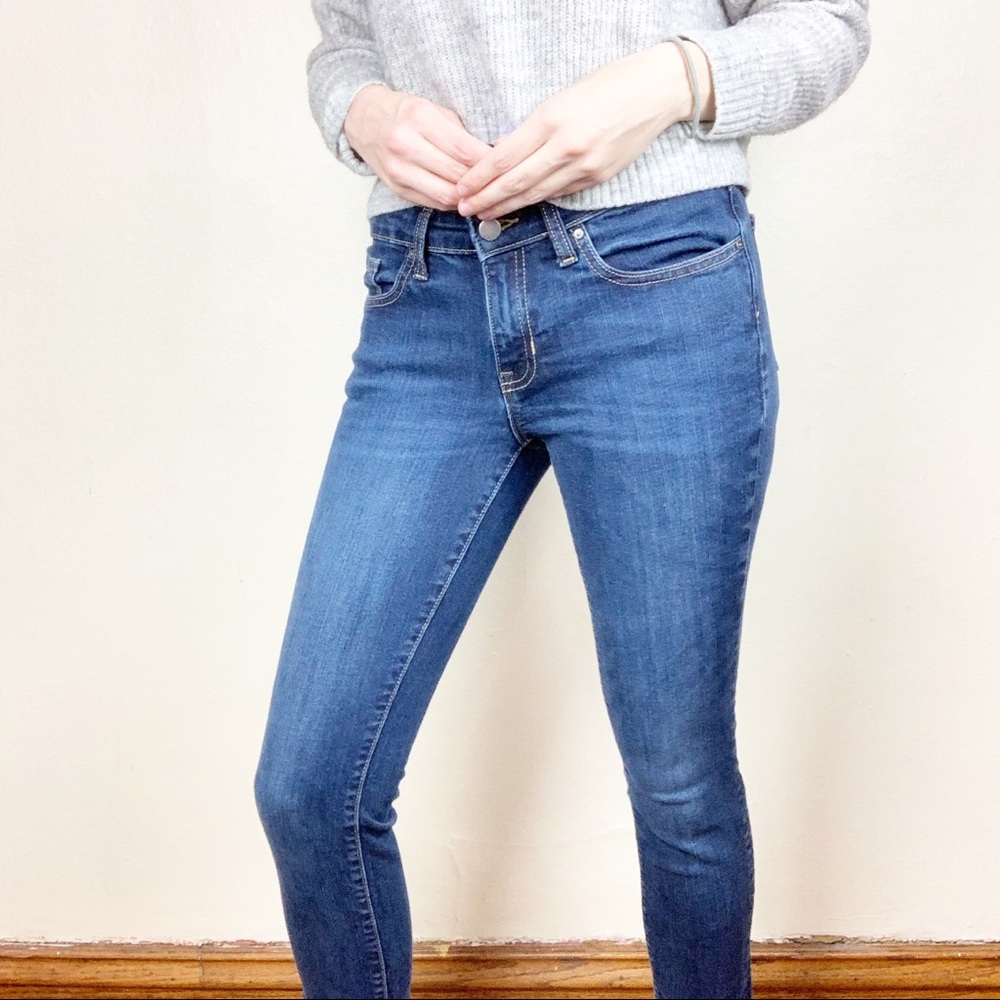 Gap skinny roll up blue jeans 4/27r